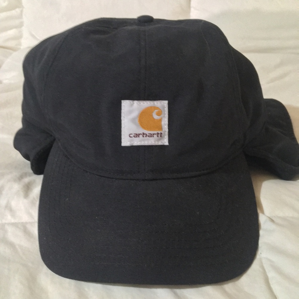 Super Rare Vintage Carhartt Black Ear Flap Hat
